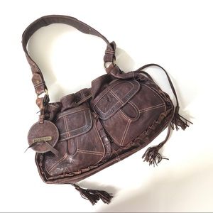 Hayden Harnett Paule Marrot Limited Edition Nomade Ruffle Drawstring Hobo Bag